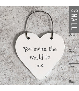 2849 Little heart sign-You mean the world to me