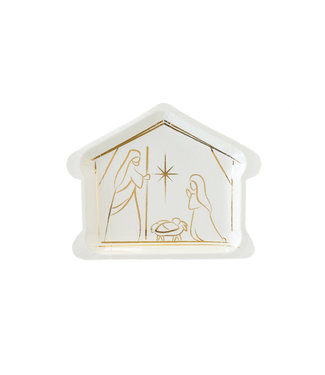 Faire: MyMind'sEye NAT840 - Nativity Nativity Shaped 9" Plate (Pack of 8)