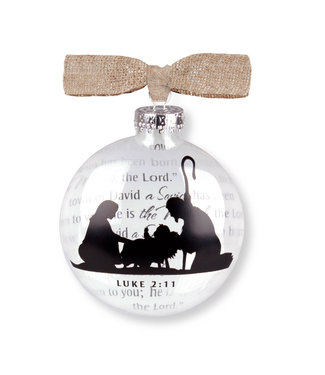 Christmas Ornament-Glass-Silhouette-Holy