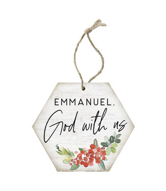 Emmanuel God Holly - Honeycomb Ornaments