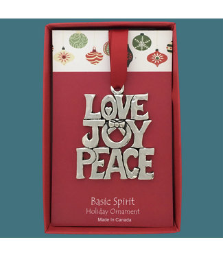 Love, Joy, Peace Ornament (BOXED)