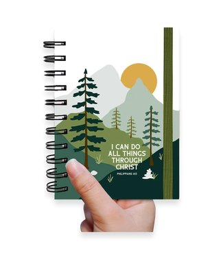 I Can Do All Things Through Christ LDS Youth Theme Spiral Journal, Mountain.