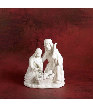 Nativity Holy Family On Base - Porcelain