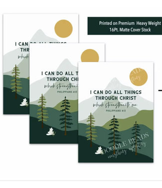 I Can Do All Things Through Christ Print 5x7 Mountains 1 print only