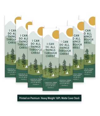I Can Do All Things Through Christ Prints & Bookmarks, Mountain - Bookmark