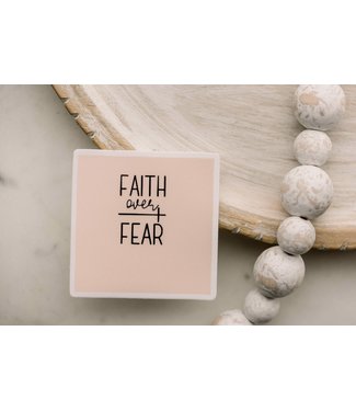 Faith Over Fear Vinyl Sticker, 3x3 in