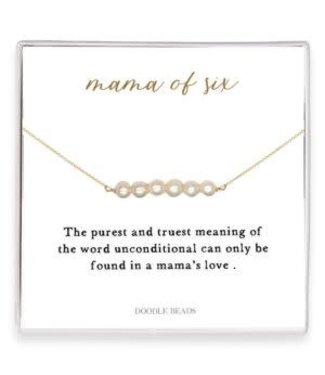 “Mama Of Six” Freshwater Pearl – A Gift Of Unconditional Love GOLD