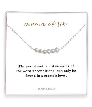 “Mama Of Six” Freshwater Pearl – A Gift Of Unconditional Love SILVER