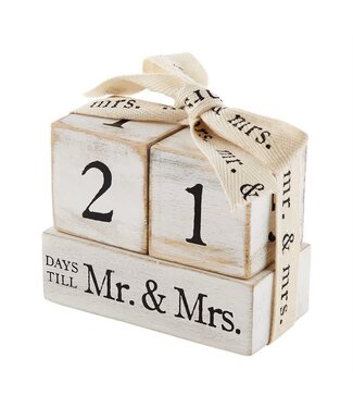Mr. & Mrs. Countdown Block Set by Mud Pie