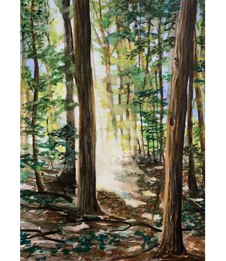 RachelAnneRasmussenArt A Sacred Grove A5 Print In Mount by Rachel Anne Rasmussen