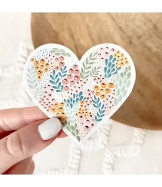 Faire: Elyse Breanne Design Floral Heart Sticker, 3x3in