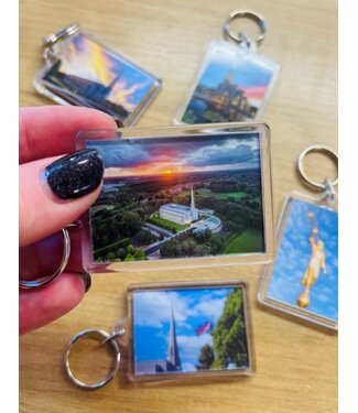 Temple Keyring - Arial Sunset