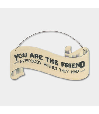 789 -Lg ribbon sign-You are the friend Size:18.5 x 8 x 0.5cm