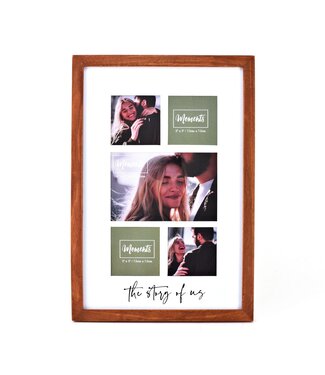 FW754 Moments Wooden Collage Frame - The Story of Us