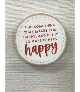 Circle Wooden Magnet - Find Something