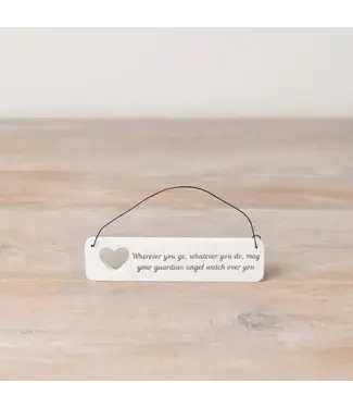 Gainsborough Gift Wherever you go, Mini Rectangle Sentiment Sign, 12cm