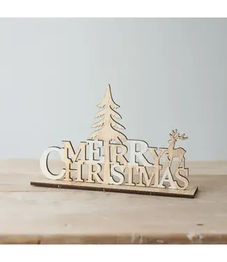 Gainsborough Gift Natural Wood Christmas Plaque, 22.5cm