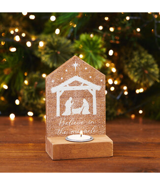 NATIVITY TEALIGHT HOLDER