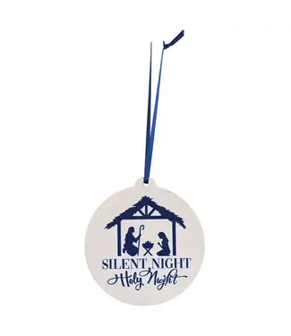 Ornament Silent Night Creche Silhouette