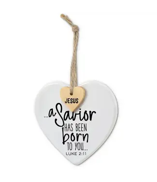 Ornament Heart Tag Savior Twine Hanger