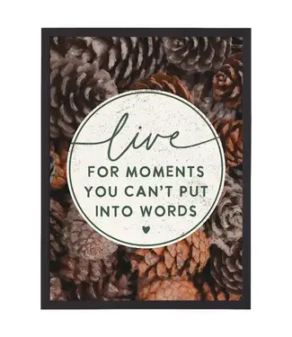 Live Moments Pinecones - Thin Frame Rectangle