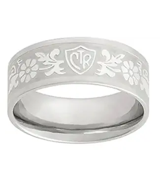 CTR Ring “Daisy” Flower Scroll Stainless Steel