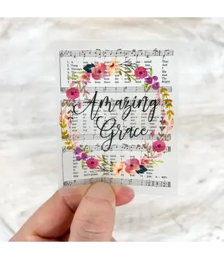 Amazing Grace Christian Vinyl Sticker, 3x3 in.