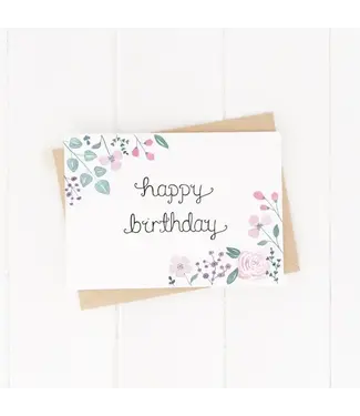 Faire: Treasured Creativity Happy Birthday Floral Card