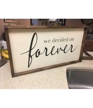 Faire: STRONG N FREE CDN We decided on forever rustic wood with wood frame sign 14"x26" Framed, White
