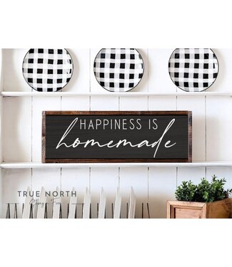 Faire: STRONG N FREE CDN kitchen sign | happiness is homemade sign | wood sign | kitc Black, 7"x26" Framed