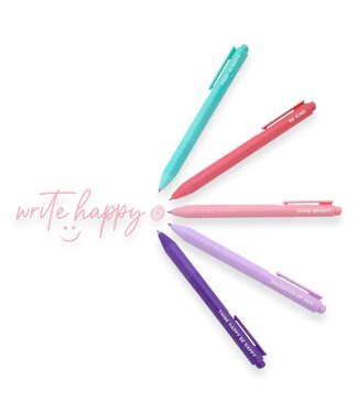 Write Happy Five Piece Gel Pen Set, Think Happy Be Happy