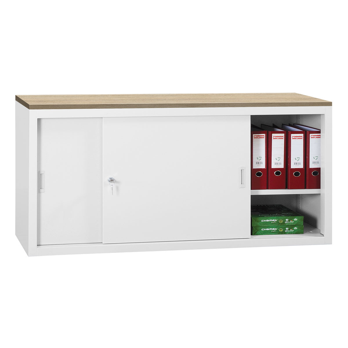 Poging altijd weggooien Lage schuifdeurkast Standaard 160bx45dx75h - KickOffice