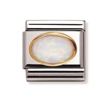 Nomination - 030502-07- Link Classic STONES - White Opal
