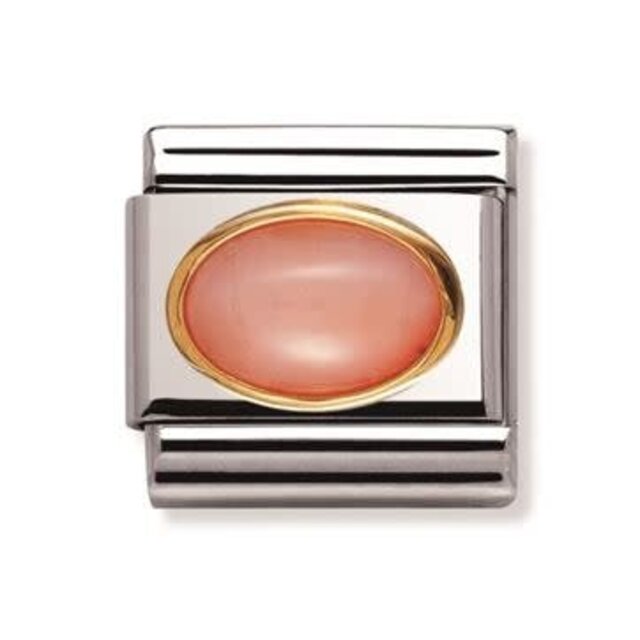 Nomination Link - 030502-10- Classic OVAL HARD STONES - Pink Coral Nomination Link - 030502-10- Classic OVAL HARD STONES - Pink Coral