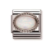 Nomination - 330503/07  Link Classic STONES - White Opal
