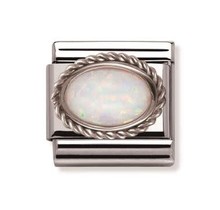 Nomination Link - 330503-07 - Classic HARD STONES - White Opal