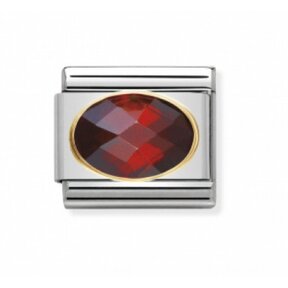 Nomination Link - 030601-005- Classic FACETED CUBIC - Red