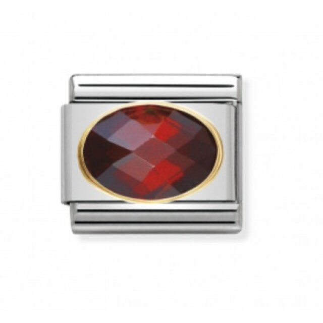 Nomination Link - 030601-005- Classic FACETED CUBIC - Red Nomination Link - 030601-005- Classic FACETED CUBIC - Red