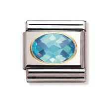 Nomination Link - 030601-006- Classic FACETED CUBIC- Light Blue