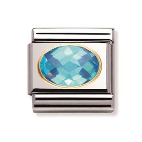 Nomination Link - 030601-006- Classic FACETED CUBIC- Light Blue