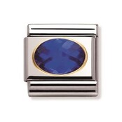 Nomination Link- 030601-007- Classic FACETED CUBIC - Blue Nomination Link- 030601-007- Classic FACETED CUBIC - Blue
