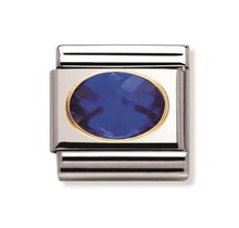 Nomination Link- 030601-007- Classic FACETED CUBIC - Blue