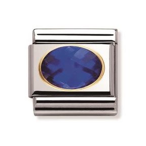 Nomination Link- 030601-007- Classic FACETED CUBIC - Blue