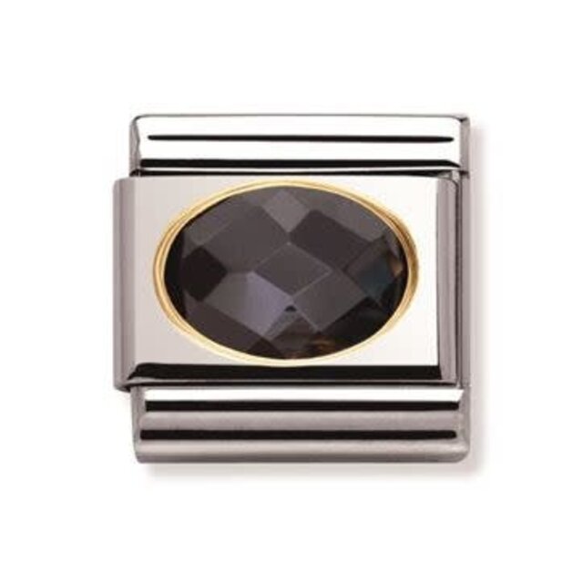 Nomination Link - 030601-011- Classic FACETED CUBIC - Black