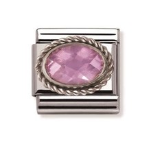 Nomination Link - 330604-003- Classic FACETED CZ - Pink