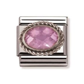 Nomination Link - 330604-003- Classic FACETED CZ - Pink