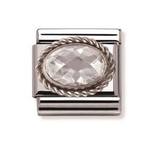 Nomination Link - 330604 / 010- Classic FACETED - White