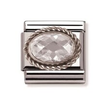 Nomination Link - 330604 / 010- Classic FACETED - White