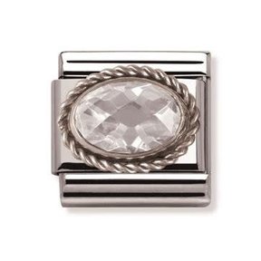 Nomination Link - 330604 / 010- Classic FACETED - White