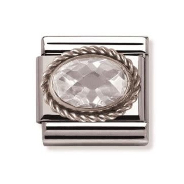 Nomination Link - 330604 / 010- Classic FACETED - White